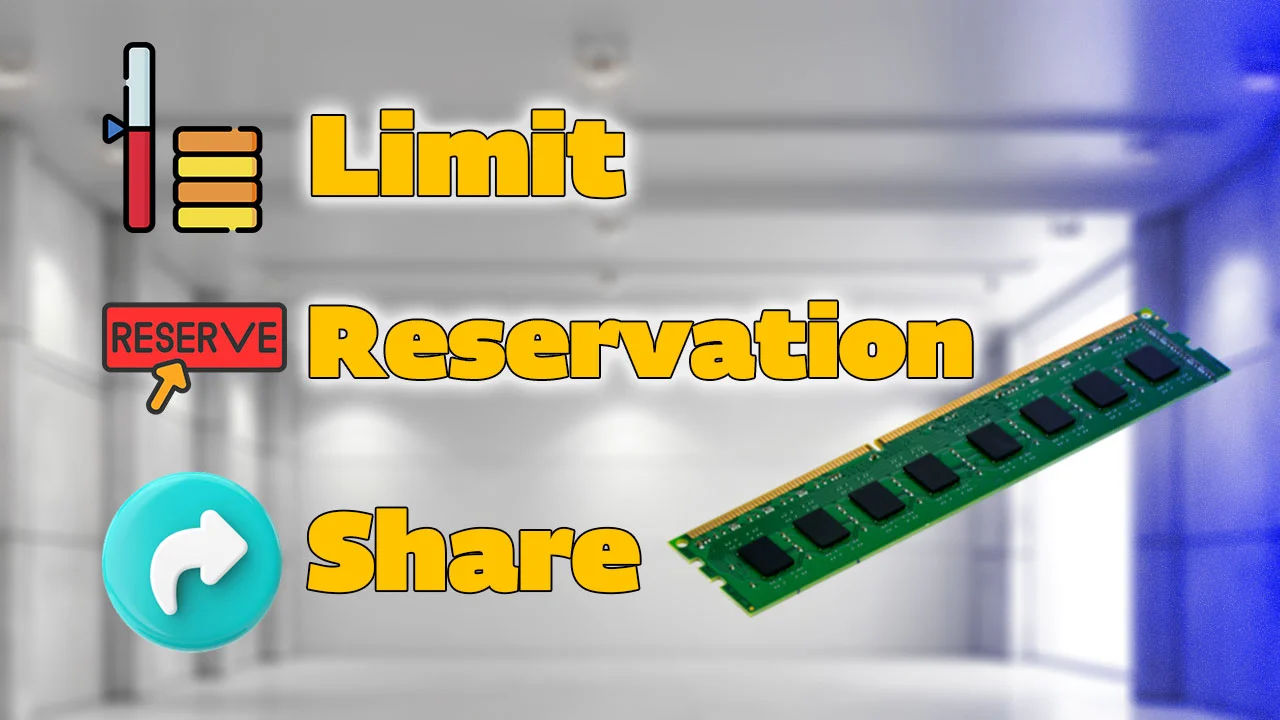 مدیریت RAM در VMware ESXi: تفاوت Reservation، Limit و Share در ماشین‌های مجازی